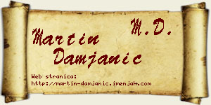Martin Damjanić vizit kartica
